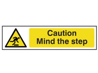 Scan Caution Mind The Step - PVC Sign 200 x 50mm (5015397144331) SCA5109