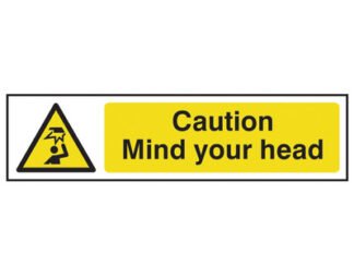 Scan Caution Mind Your Head - PVC Sign 200 x 50mm (5015397144348) SCA5110