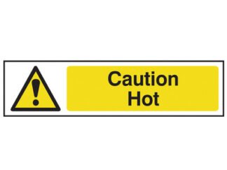 Scan Caution Hot - PVC Sign 200 x 50mm (5015397144393) SCA5115