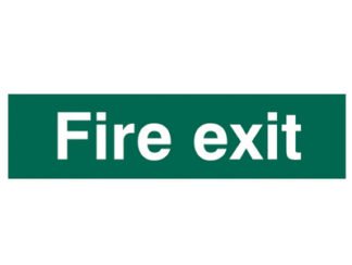 Scan Fire Exit Text Only - PVC Sign 200 x 50mm (5015397144485) SCA5204