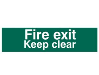 Scan Fire Exit Keep Clear Text Only - PVC 200 x 50mm (5015397144508) SCA5206