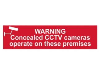 Scan Warning Concealed CCTV Cameras Operate On These Premises - PVC 200 x 50mm (5015397146120) SCA5254
