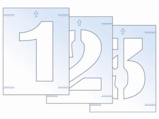Scan Number Stencil Kit 300mm (5015397151179) SCA9416
