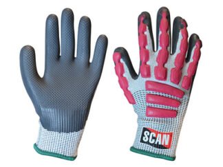 Scan Anti-Impact Latex Cut 5 Gloves - M (Size 8) (5023969318776) SCAGLOAIM
