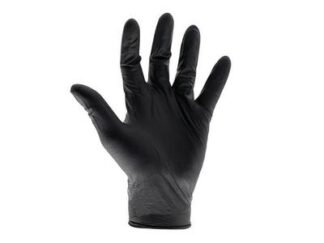 Scan Black Heavy-Duty Nitrile Disposable Gloves XL (Box of 100) (5023969011554) SCAGLODNHDXL