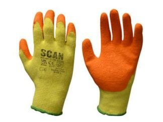 Scan Knitshell Latex Palm Gloves - L (Size 9) (5023969224282) SCAGLOKS