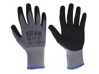 Scan Microfoam Nitrile Coated Gloves - XXL (Size 11) (5023969317823) SCAGLONITMXX
