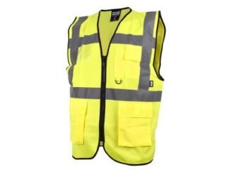 Scan Hi-Vis Utility Yellow Waistcoat - XL (48in) (5023969006307) SCAHVUWXL