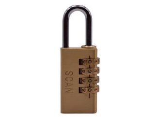 Scan Brass Combination Padlock 28mm (5023969007854) SCAPLB28COM
