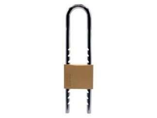 Scan Brass Padlock 50mm Sliding Shackle (5023969008035) SCAPLBSLIDE