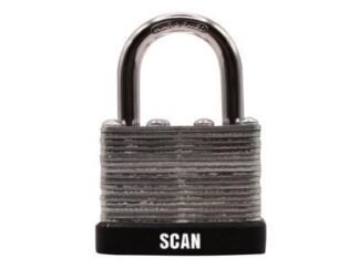 Scan Laminated Steel Padlock 40mm Keyed Alike Pack of 2 (5023969007663) SCAPLLAM40KA
