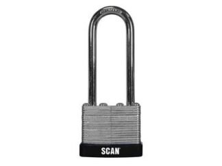 Scan Laminated Steel Padlock 40mm Long Shackle (5023969007892) SCAPLLAM40LS