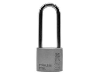 Scan Stainless Steel Padlock 38mm Long Shackle (5023969008271) SCAPLSS38LS