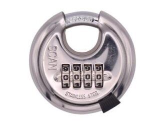 Scan Stainless Steel Disk Type Combination Padlock 70mm (5023969008059) SCAPLSS70CD
