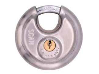 Scan Stainless Steel Disk Type Padlock 70mm (5023969007649) SCAPLSS70DIS