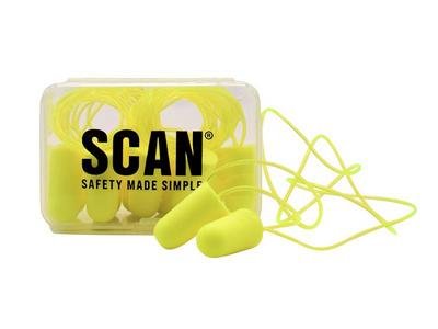Scan Foam Earplugs & Cord (6 Pairs) (5023969271026) SCAPPEEARPLC