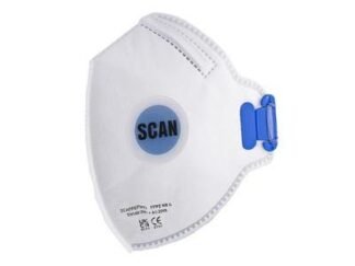 Scan Fold Flat Disposable Mask Valved FP2 Protection (Pack 3) (5023969013954) SCAPPEP2FFV