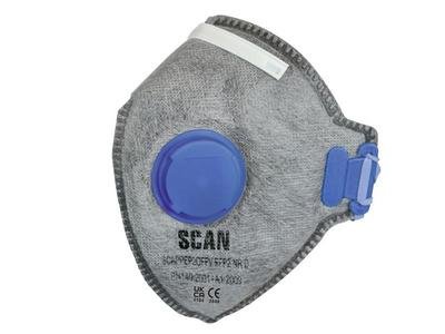 Scan Fold Flat Disposable Odour Mask Valved FFP2 Protection (Pack 3) (5023969271118) SCAPPEP2OFFV