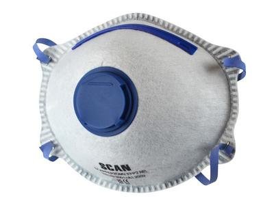 Scan Moulded Disposable Odour Mask Valved FFP2 Protection (Pack 3) (5023969271125) SCAPPEP2OMV