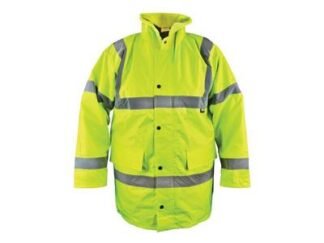 Scan Hi-Vis Yellow Motorway Jacket - XL (48in) (5023969224688) SCAWWHVMJXL
