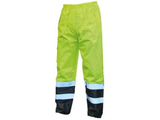 Scan Hi-Vis Yellow/Black Motorway Trousers - XL (44in) (5023969296890) SCAWWHVMTXYB