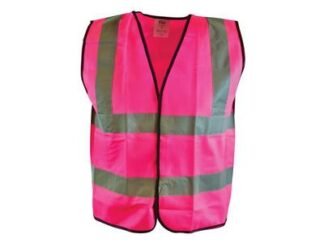 Scan Hi-Vis Pink Waistcoat - L (44in) (5023969296753) SCAWWHVWLP