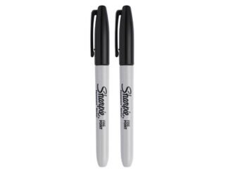Sharpie Fine Tip Permanent Marker Black (Pack 2) (3501179858609) SHP1985860
