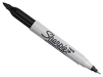 Sharpie Twin Tip Permanent Marker Black (3501179858777) SHP1985877 *Restrictions - See Description*