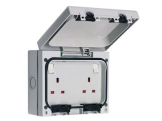 Smj IP66 13A Socket 2-Gang (5060038166357) SMJE613DB