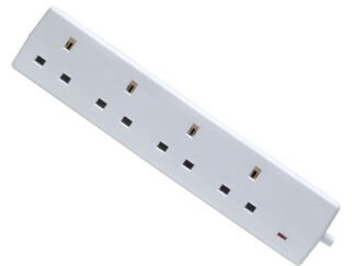 Smj Extension Lead 240V 4-Way 13A Neon 2m (5060038161512) SMJF4W2MP