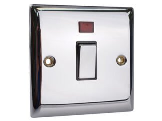 Smj DP Neon Switch 20A Chrome (5060038171481) SMJSW20DPNCH
