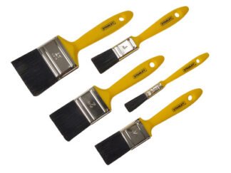 Stanley Hobby Paint Brush Set of 5 12 25 37 50 & 62mm (3253560295929) STA029592