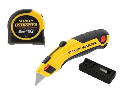 Stanley FatMax® Triple Pack - Tape, Retractable Knife and Blades (3253560432577) STA043257TP