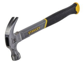 Stanley Curved Claw Hammer Fibreglass Shaft 450g (16oz) (3253560513092) STA051309