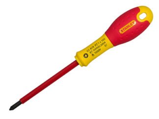 Stanley FatMax® VDE Insulated Screwdriver Pozidriv Tip PZ0 x 75mm (3253560654177) STA065417