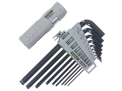 Stanley Hexagon Grip Key Set, 9 Piece (1.5-10mm) (3253560899042) STA089904