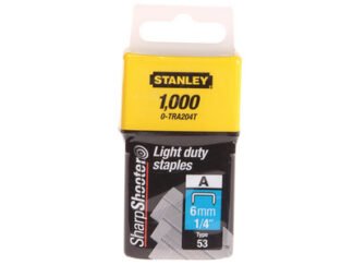 Stanley TRA2 Light-Duty Staple 6mm TRA204T (Pack 1000) (3253560053888) STA0TRA204T