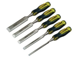 Stanley FatMax® Bevel Edge Chisel with Thru Tang Set, 5 Piece (3253562162694) STA216269