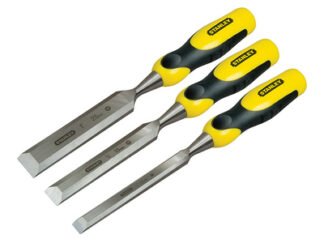 Stanley DYNAGRIP™ Bevel Edge Chisel with Strike Cap Set, 3 Piece (3253562168832) STA216883