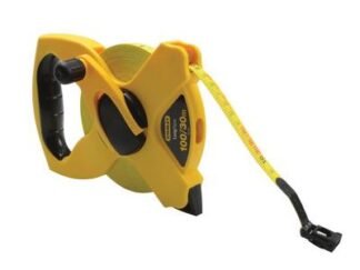 Stanley Open Reel Fibreglass Tape 30m/100ft (Width 13mm) (3253562347916) STA234791