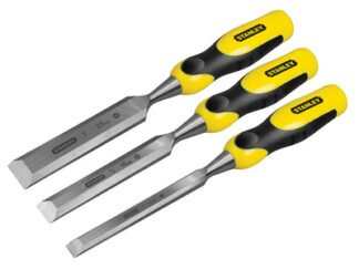 Stanley DYNAGRIP™ Bevel Edge Chisel with Strike Cap Set, 3 Piece (3253565163599) STA516359