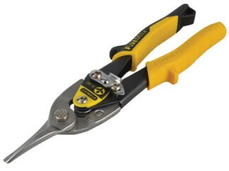 Stanley Yellow Aviation Snips & Holster Straight Cut 250mm (10in) (3253569145638) STA914563