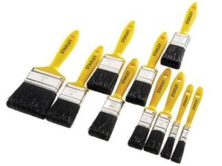 Stanley Hobby Paint Brush Set of 10 12(2) 25(2) 38(3) 50(2) & 75mm (5051332100680) STAHOBBY10