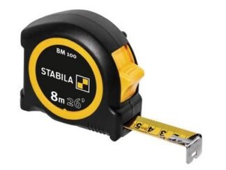 Stabila BM 100 Compact Pocket Tape 8m/26ft (Width 25mm) (4005069195809) STB19580