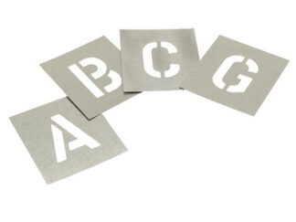 Stencils Set of Zinc - Letters 6in STNL6