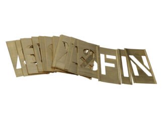Stencils Set of Brass Interlocking - Letters 1in (5034868125303) STNL1LB