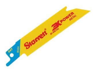 Starrett B424-5 Bi-Metal Reciprocating Blade, Metal Straight 100mm 24 TPI (Pack 5) (7891265153210) STRB4245