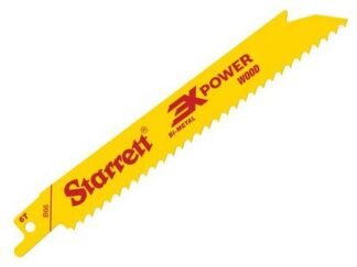 Starrett B66-5 Bi-Metal Reciprocating Blade, Wood Straight 152mm 6 TPI (Pack 5) (7891265153296) STRB665