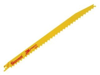 Starrett BT123-5 Bi-Metal Reciprocating Blade, Wood Tapered 300mm 3 TPI (Pack 5) (7891265153517) STRBT1235