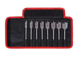 Starrett Flat Wood Drill Bit Set, 8 Piece (7891265024367) STRKFWDK08